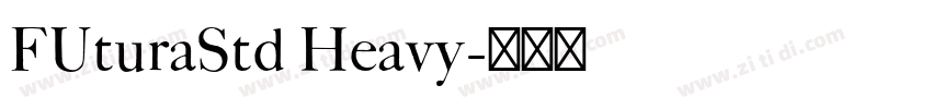 FUturaStd Heavy字体转换